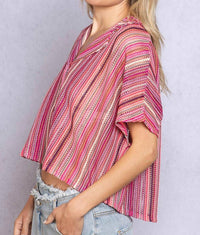 Pol - Savannah Striped Crop Top