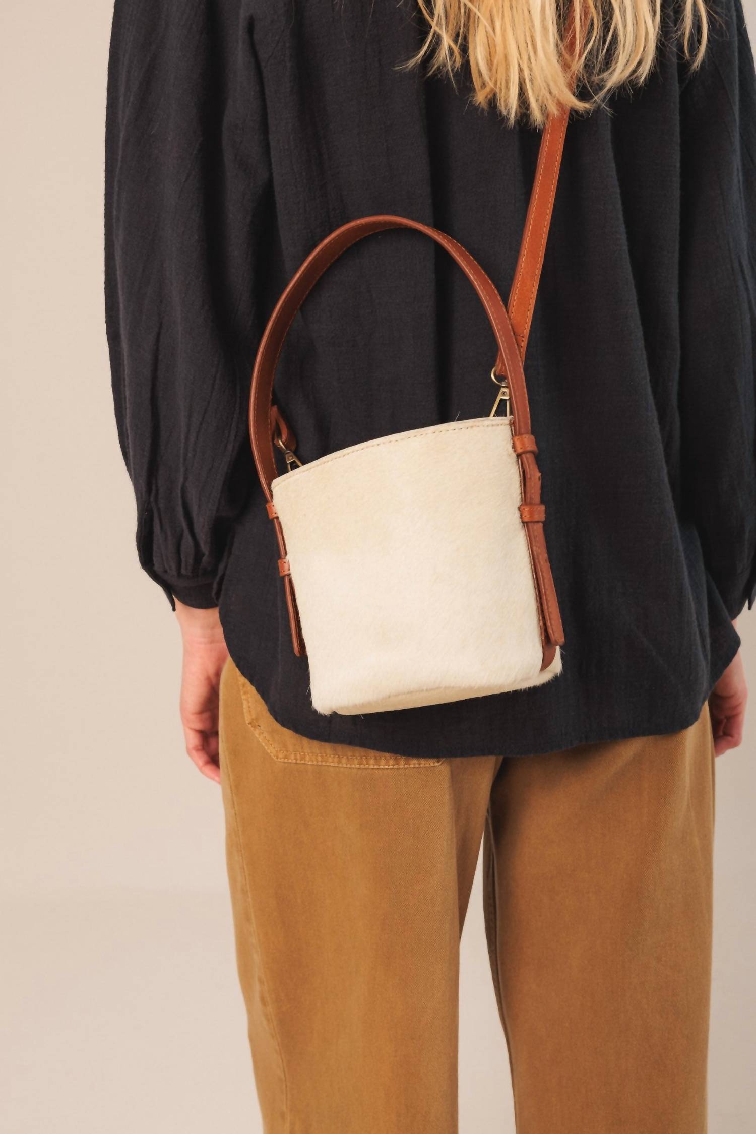 Indi & Cold - Women's Piedra Calfhair Tote Bag