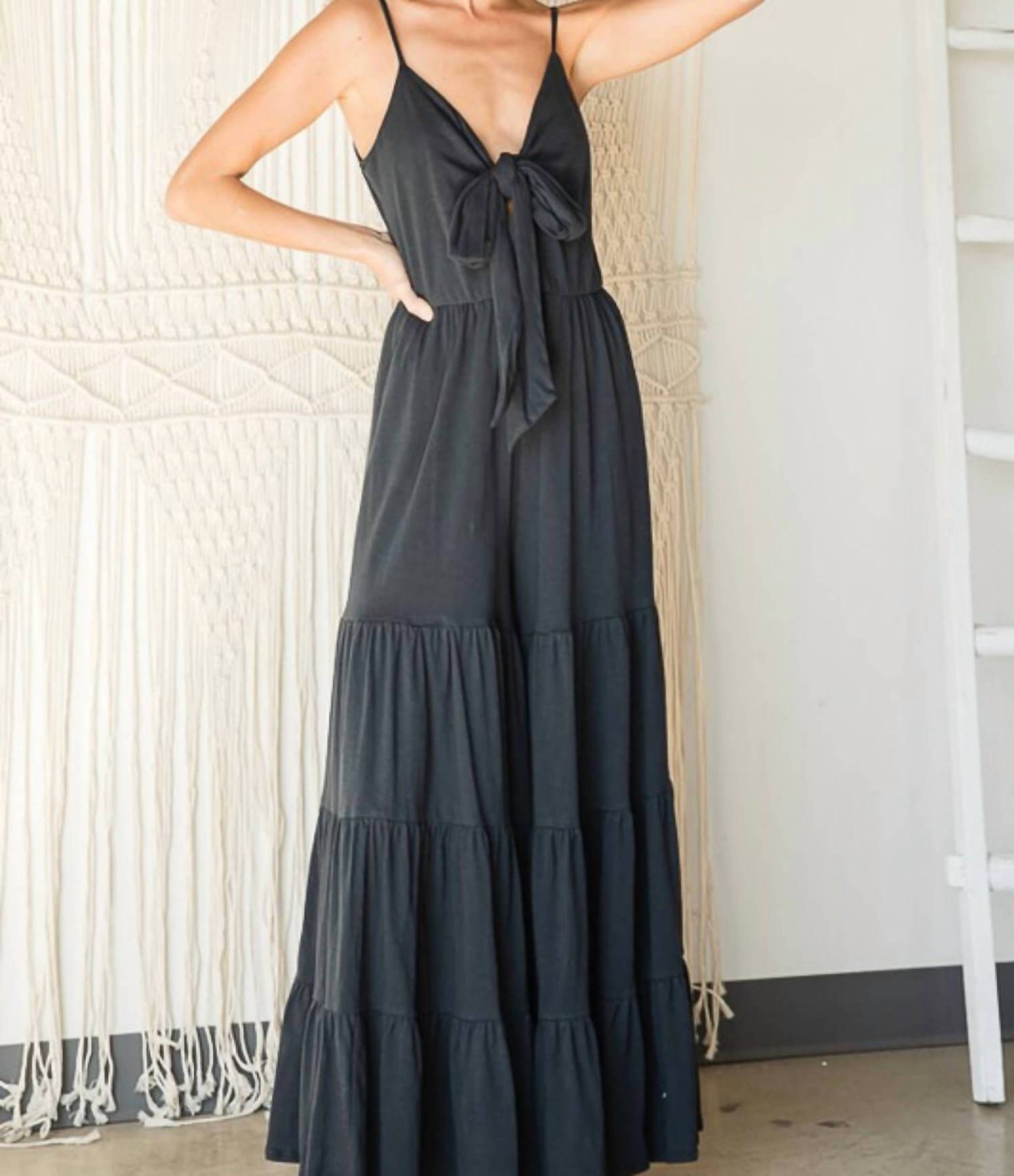 Bucketlist - Brinley Tie Front Jumpsuit