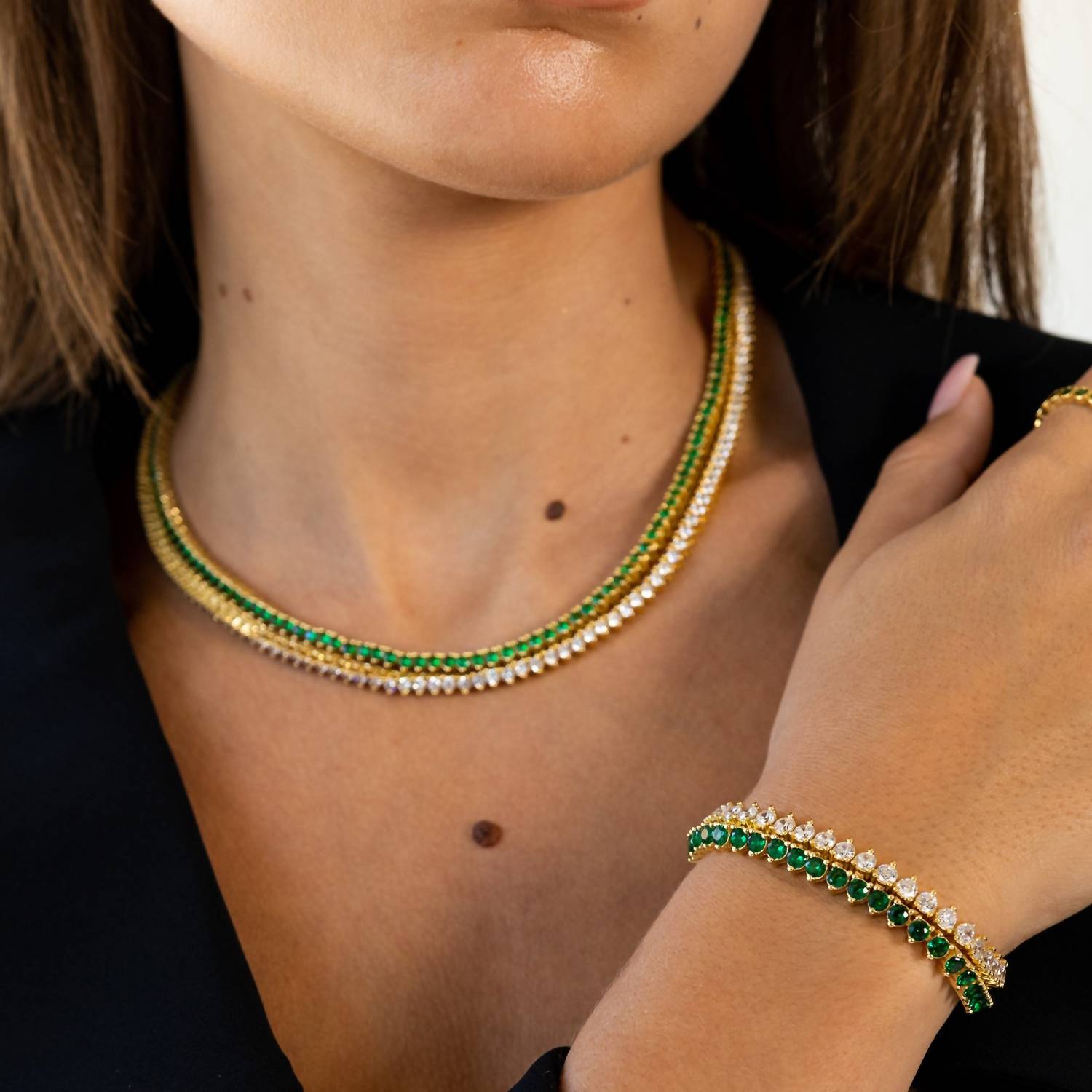 Sahira Jewelry Design - Women's Melinda Tennis Necklace