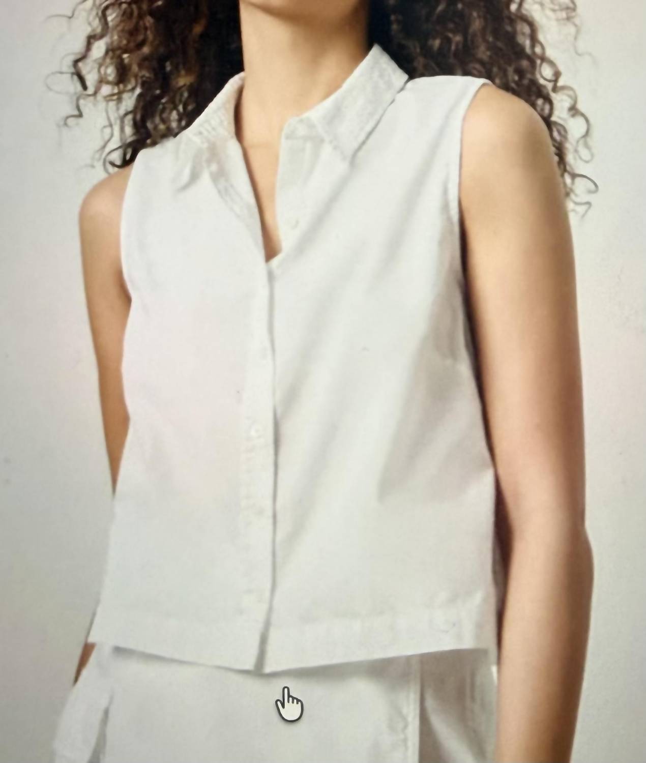 Lilla P - Eyelet Collar Sleeveless Shirt