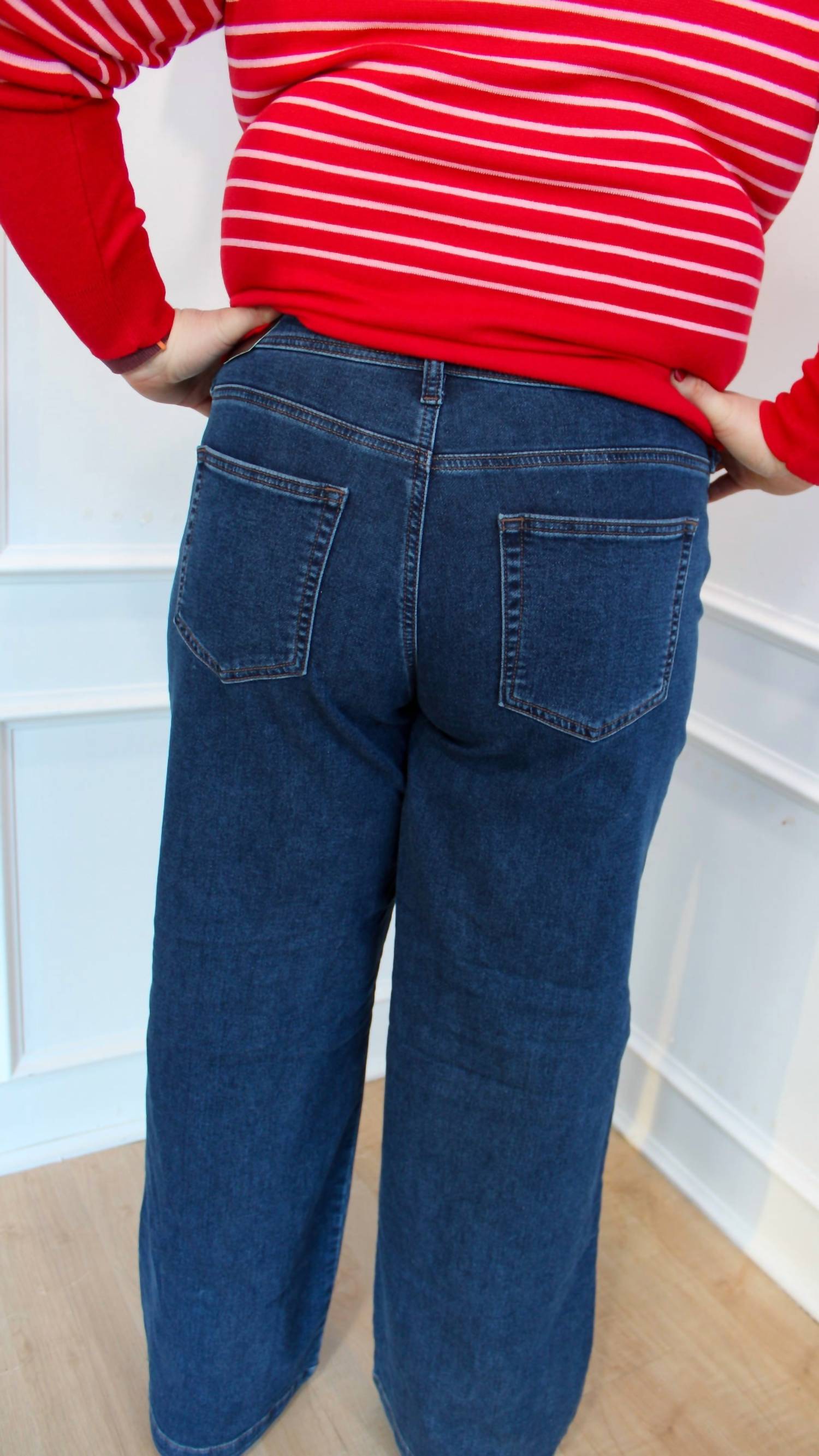 JUST BLACK DENIM Colbie Jeans in dark denim - women's jeans - alternate view