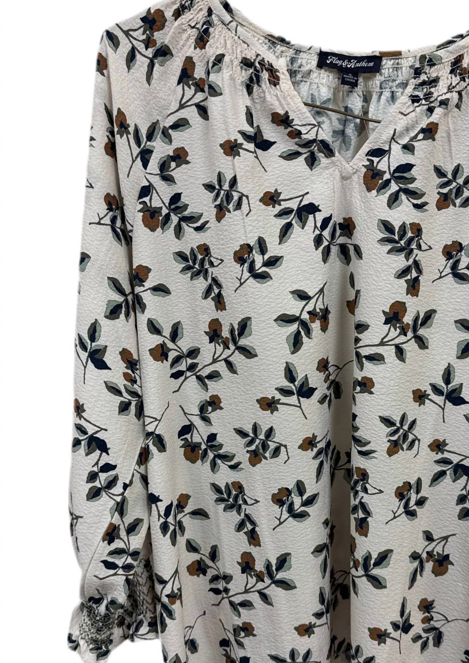 Flags & Anthem - Long Sleeve Floral Top