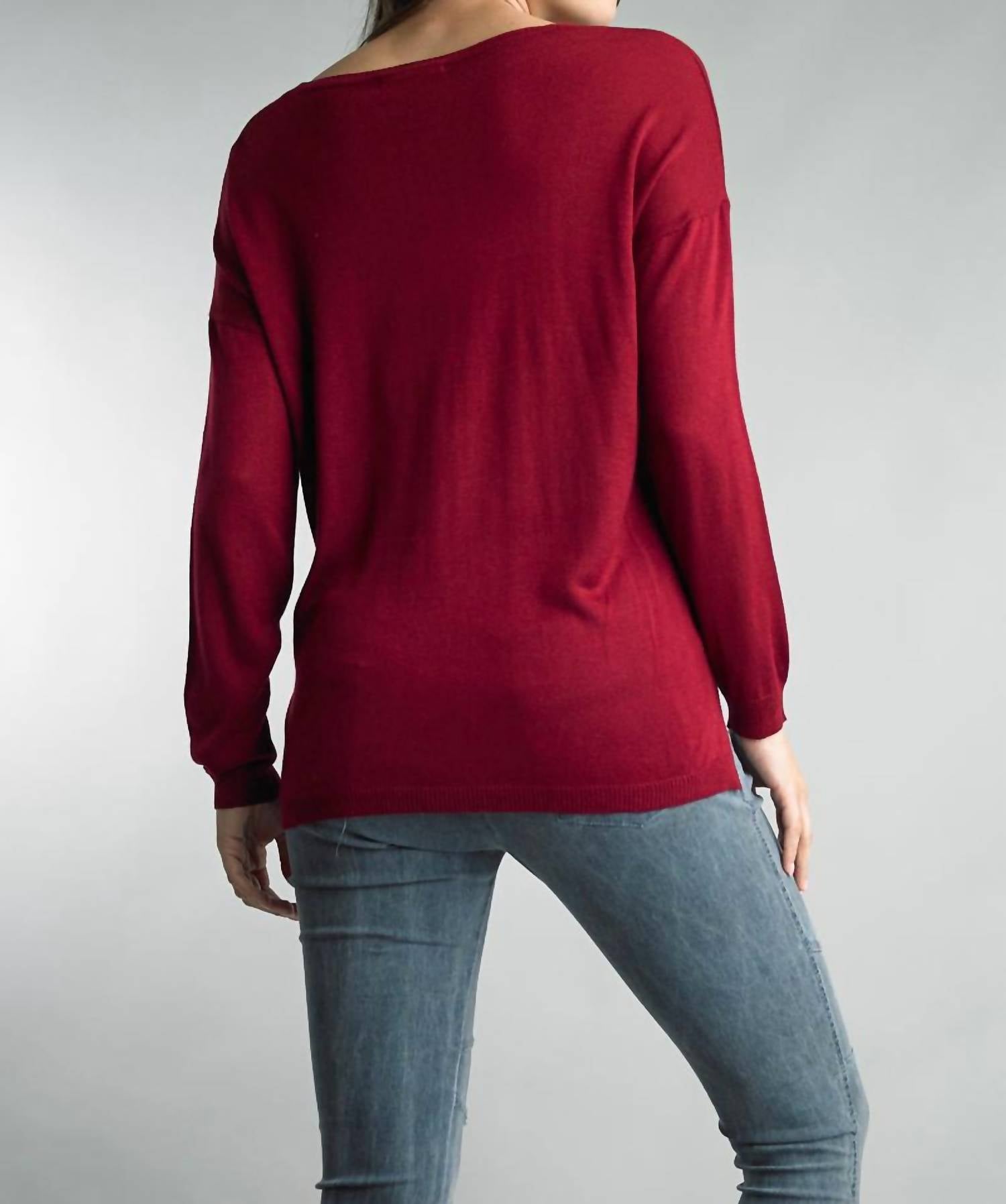 Tempo Paris - V Neck Knit Sweater