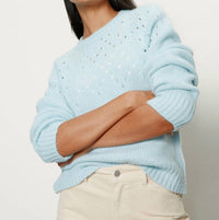 Sanctuary Femme Openwork Sweater in aquamarine 1 - women's sweater - detail view