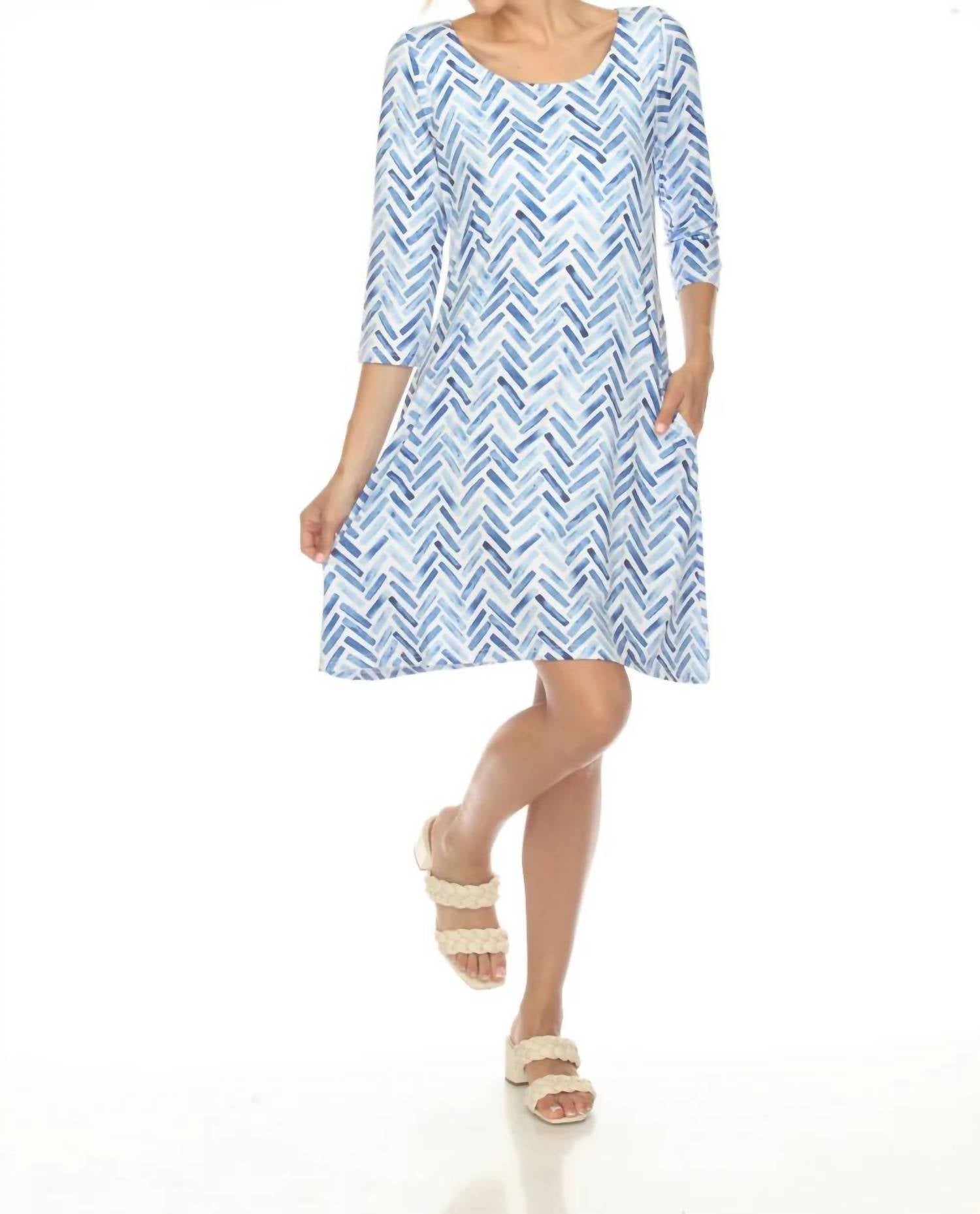 Tango Mango - Three-quarter Print Dress