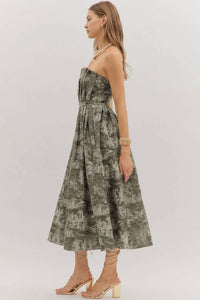 Entro - Strapless Midi Dress