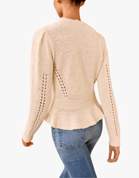 Ulla Johnson - Aurelie Long Sleeve Peplum Pullover Sweater