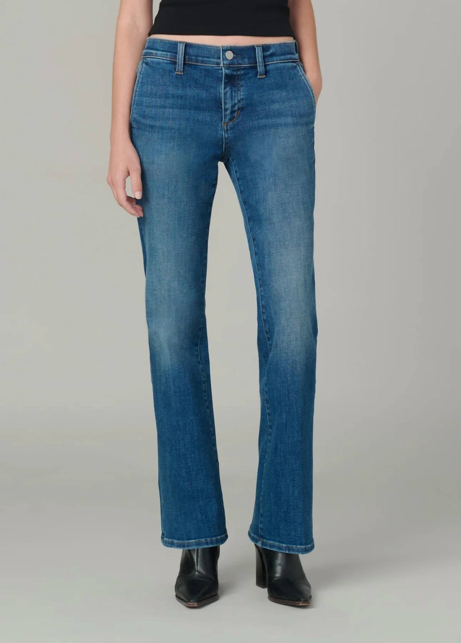 Joe's Jeans Provocateur Mid Rise Petite Bootcut Jeans in crave - women's jeans - alternate view