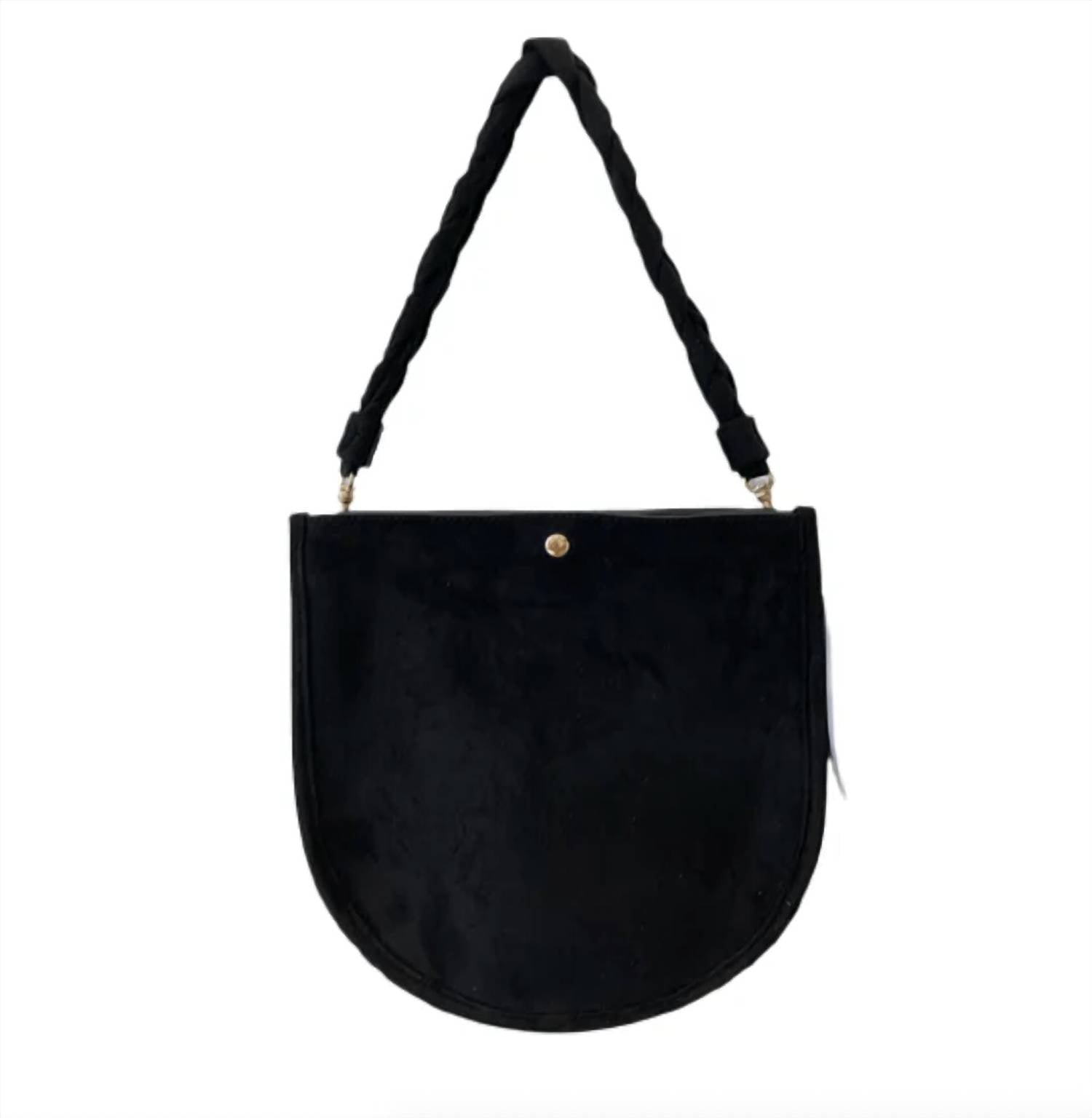 Ahdorned - Women's Faux Suede U Messenger Bag