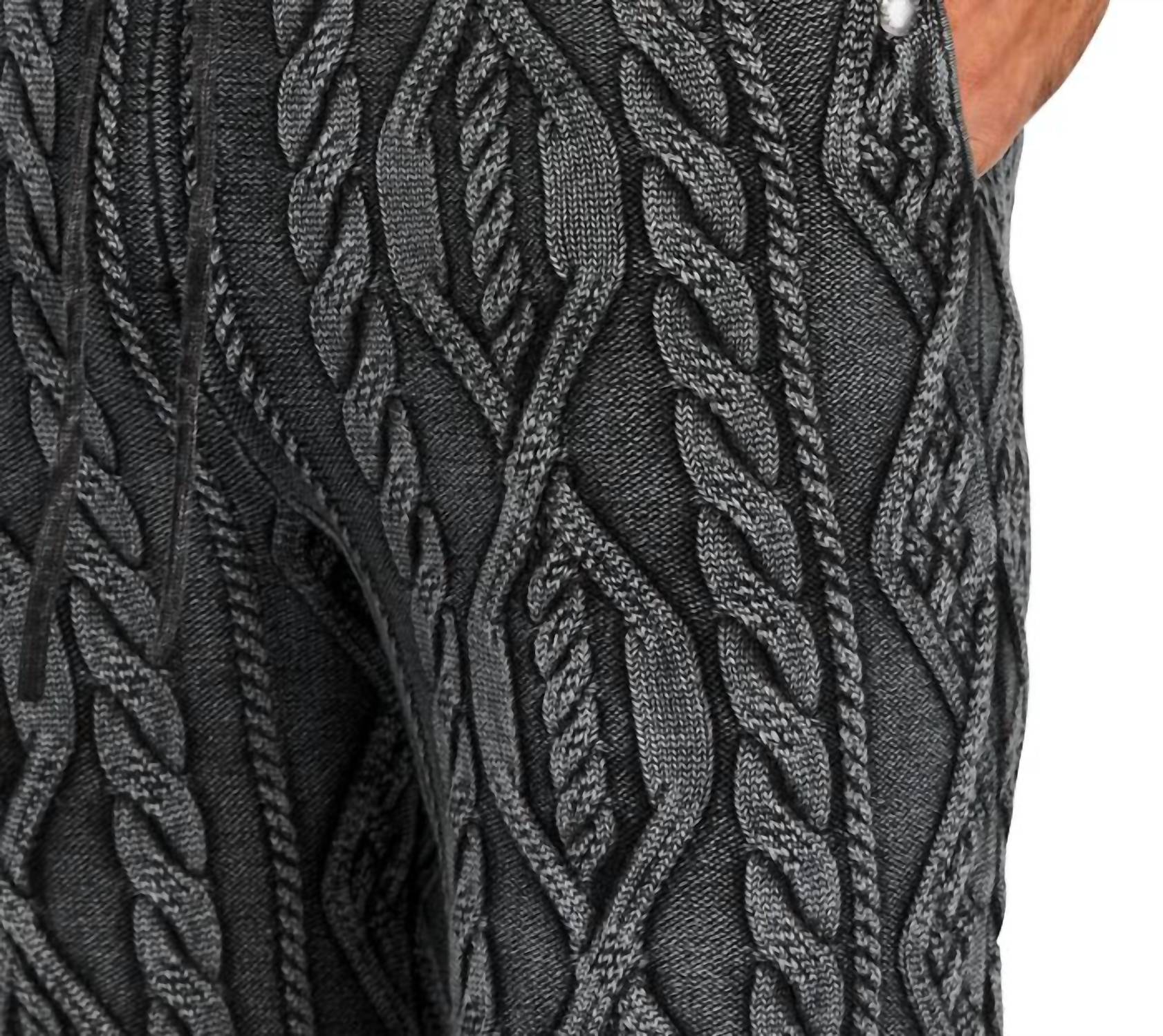 Ser.O.Ya - Elijah Cable Knit Jogger Pants