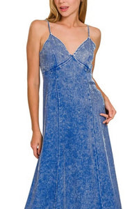 Zenana - Tencel Mineral Washed Maxi Dress