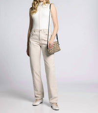 Weekend Los Angeles Marisol Mock Neck Sleeveless Top in beige - women's tank top - view 5