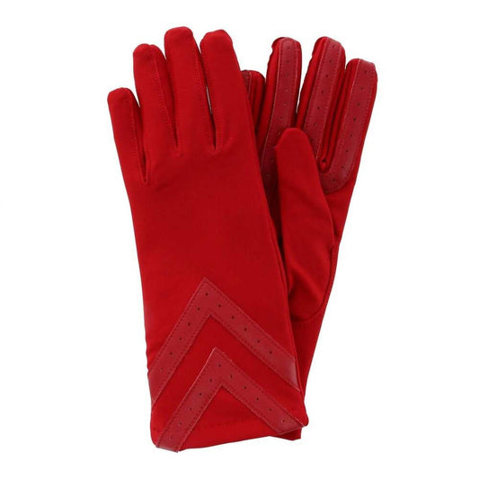 Women's Spandex 3-Button Length Chevron Gloves