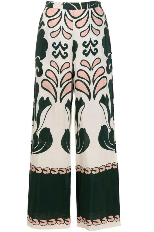 Adriana Degreas - Spray Of Flower Wide-Leg Pant