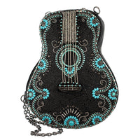 Mary Frances - Women's Tune Guitar Shaped Beaded Crossbody Handbag