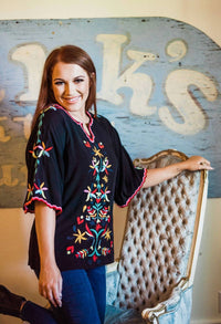 Layerz Clothing - Brighton Embroidered Top