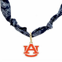 Canvas Style - Auburn Tigers Bandana Scarf Necklace With Logo Pendant