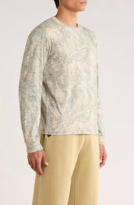 Museum Of Peace & Quiet - Wordmark Camo Logo Long Sleeve Graphic T-shirt