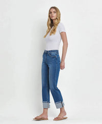 Vervet By Flying Monkey - Vennia Cuffed Straight Jeans