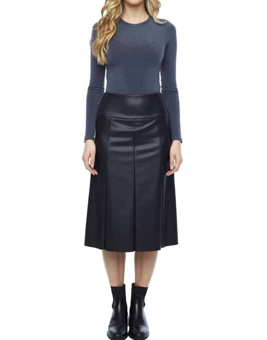 GAL VEGAN LEATHER MIDI SKIRT