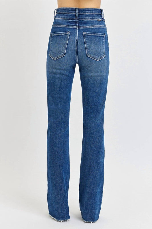 Risen - High Rise-bootcut-double Waist Band Jeans