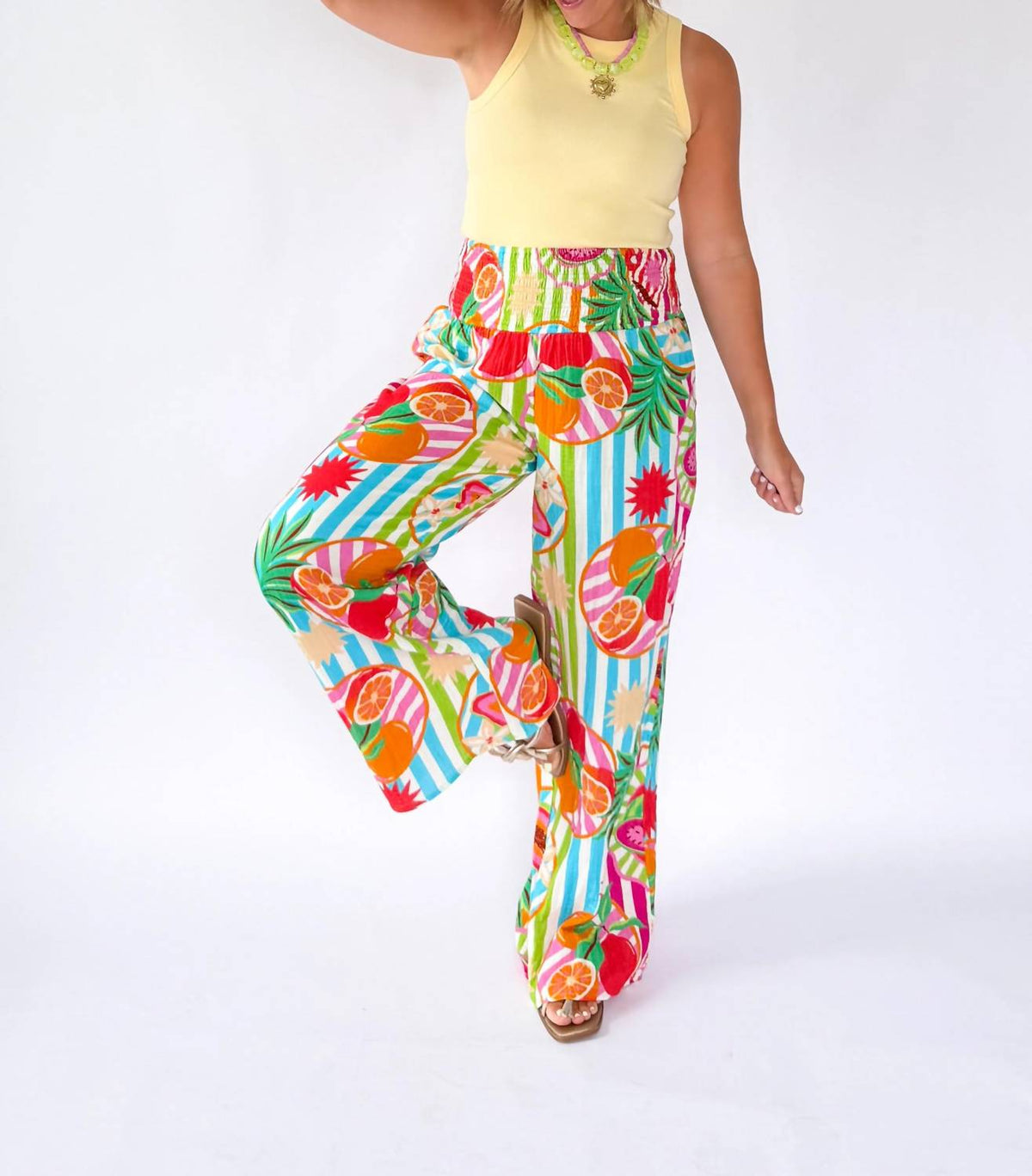 Karlie - Island Fruit Gauze Smock Pant