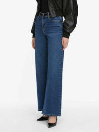 FRAME Low Rise Le Slim Palazzo Jean in femma - women's jeans - detail view