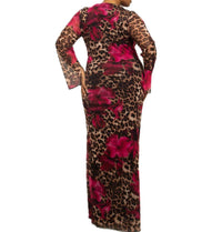 Fashion Szn Curve - Leopard Print Mesh Maxi Dress - Plus