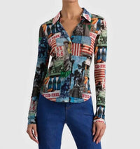 Alice + Olivia - Jade Button Down Top