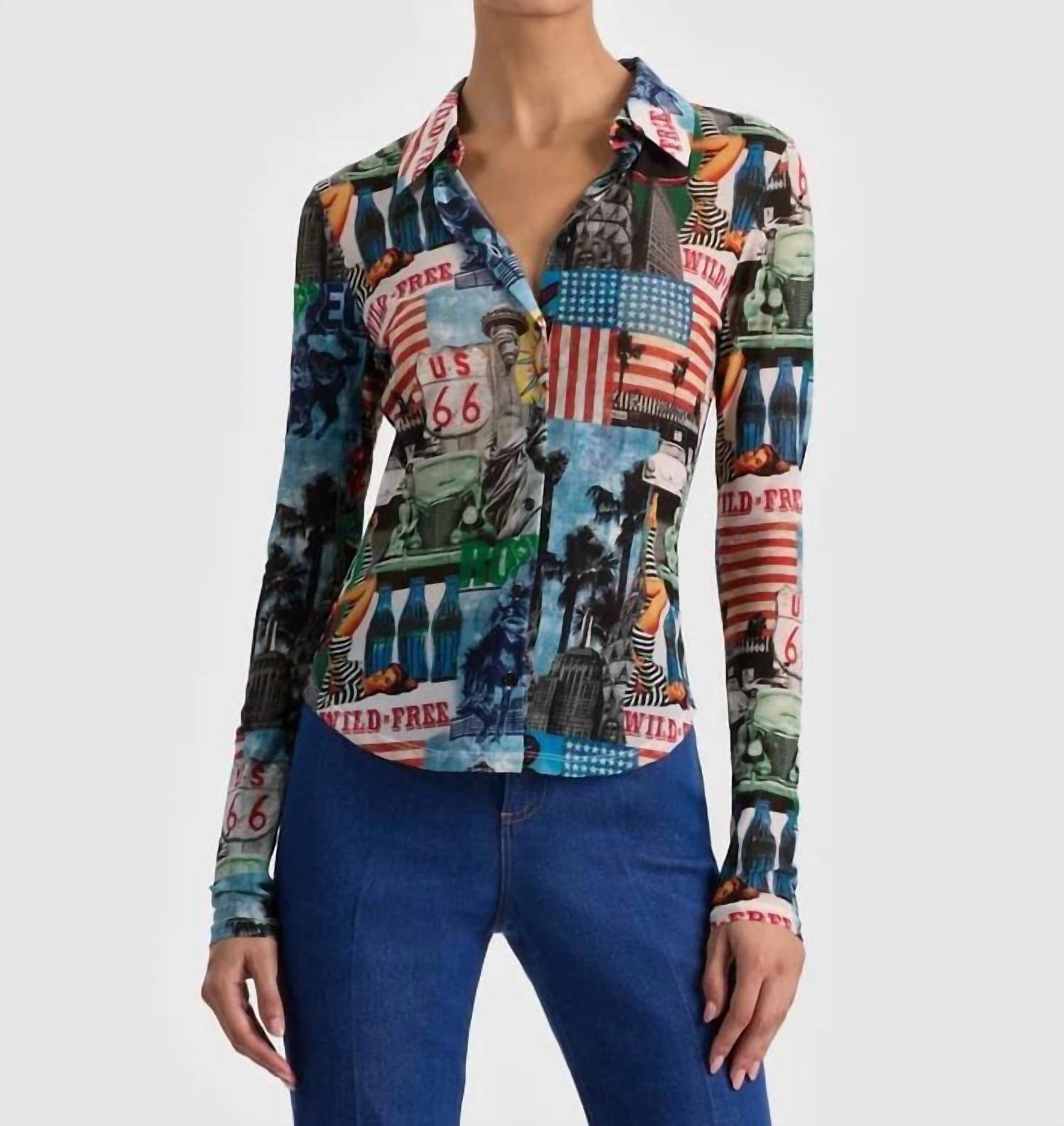 Alice + Olivia - Jade Button Down Top