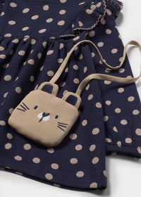 Mayoral - Girls Polka Dot Dress With Matching Bag