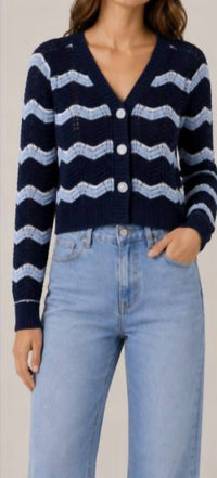 J. Society - Ric Rac Stripe Cardigan
