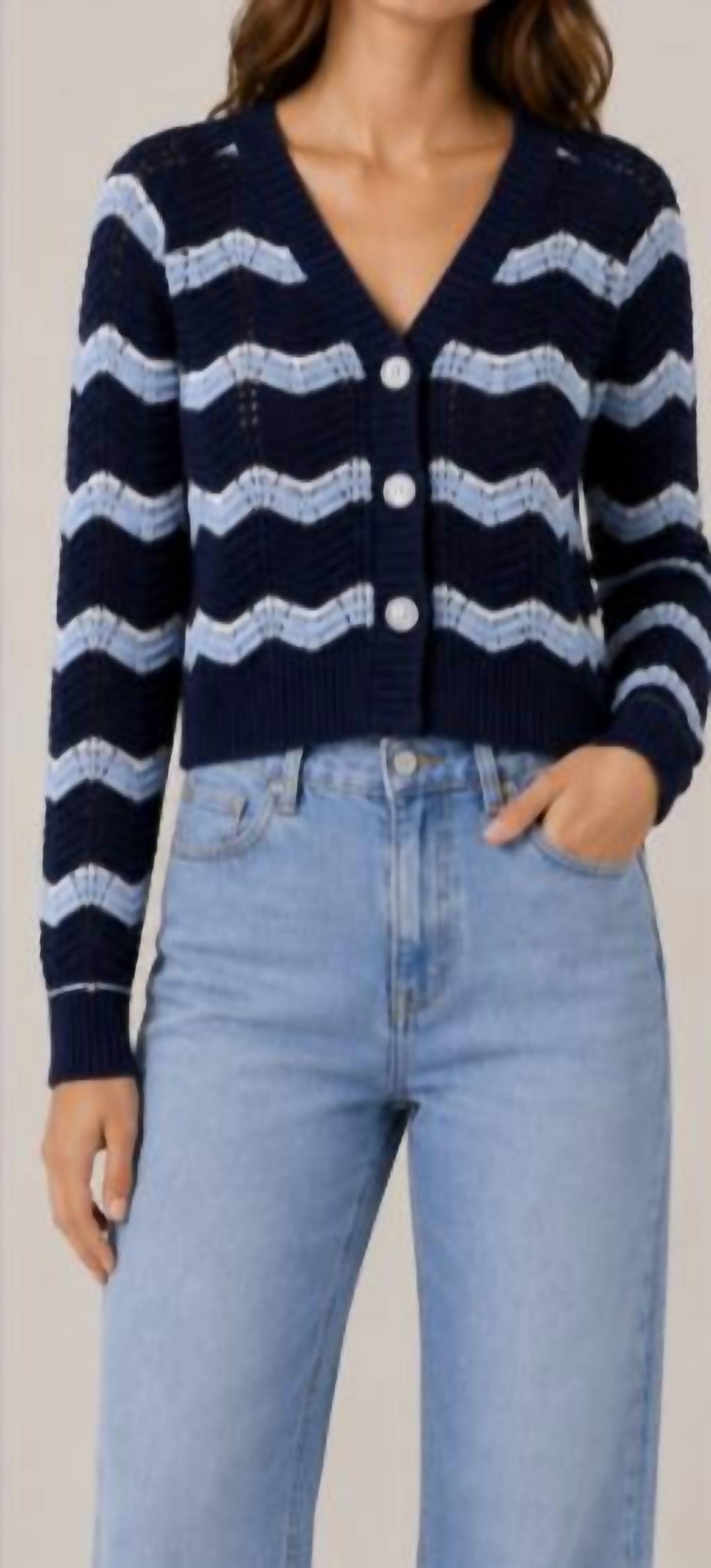 J. Society - Ric Rac Stripe Cardigan