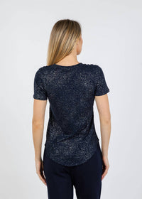 ATM Classic V-neck Tee in obsidian silver - women's t-shirt - alternate view