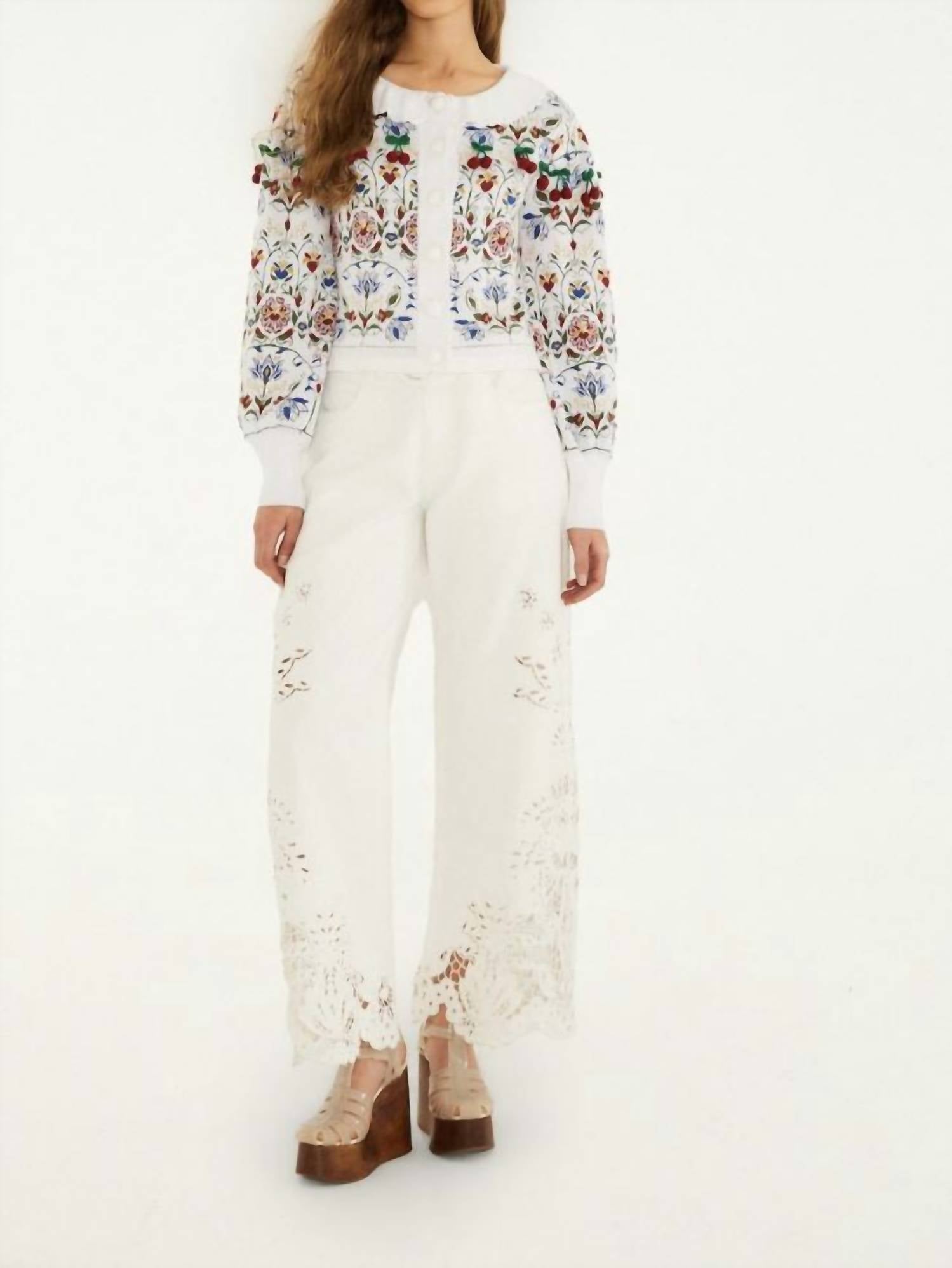 Farm Rio - Stitched Garden Anika Cardigan