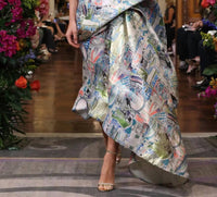 Nardos - Abstract Print One Shoulder Dress