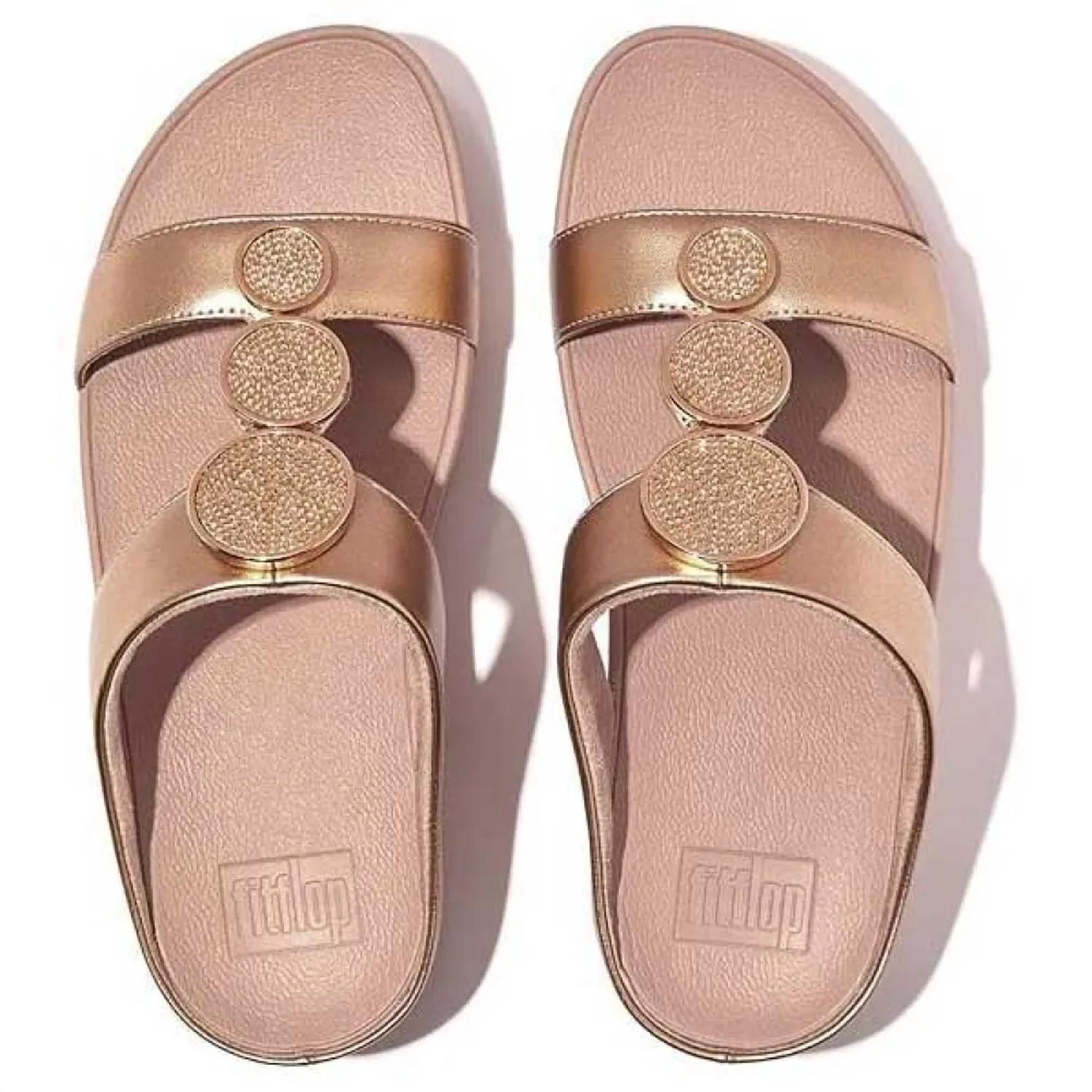 Fitflop - WOMEN'S HALO BEAD-CIRCLE METALLIC H-BAR SLIDE
