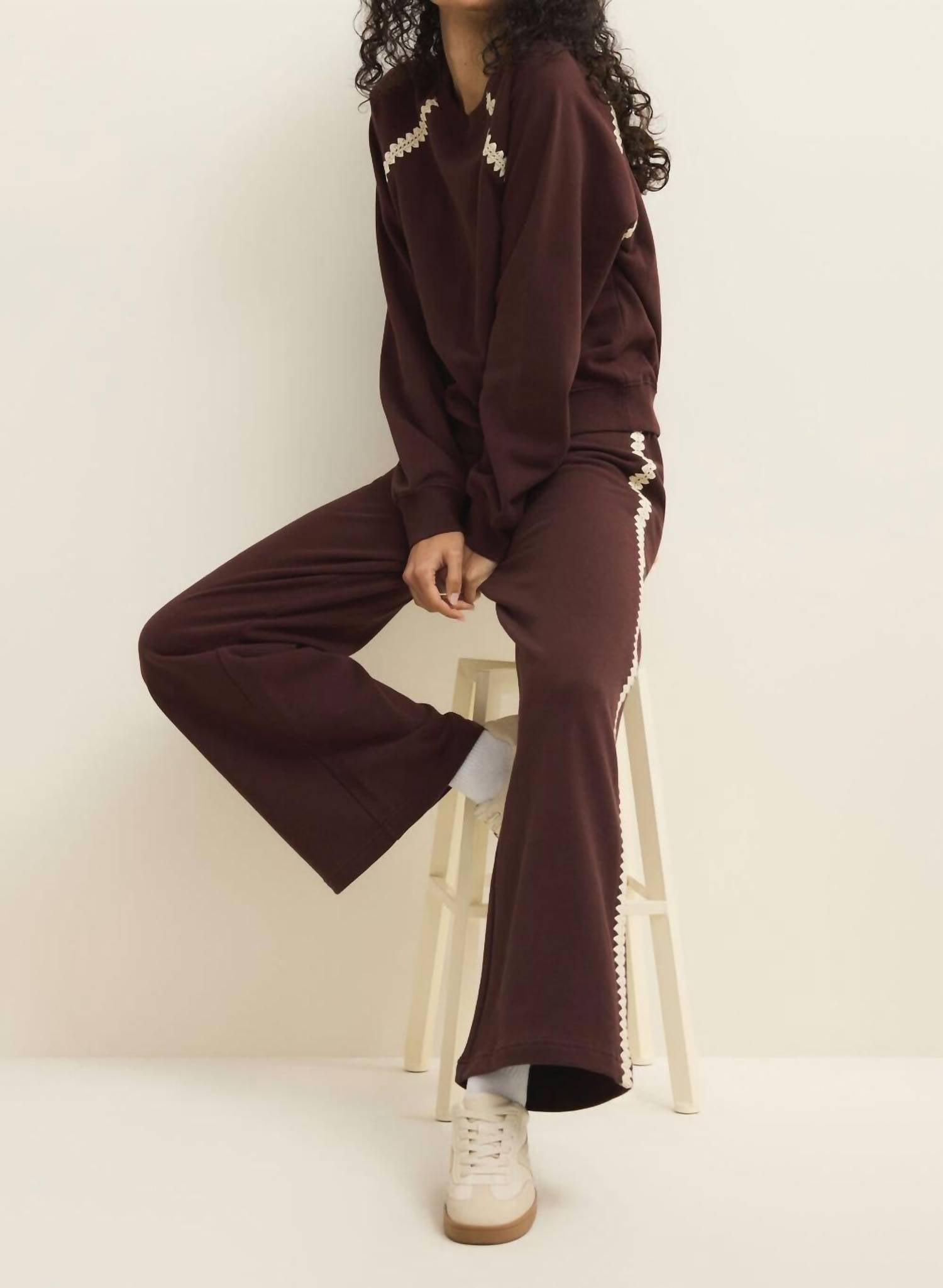 Z Supply All Around Sweatshirt in chocolate cherry 1 - women's top - view 4