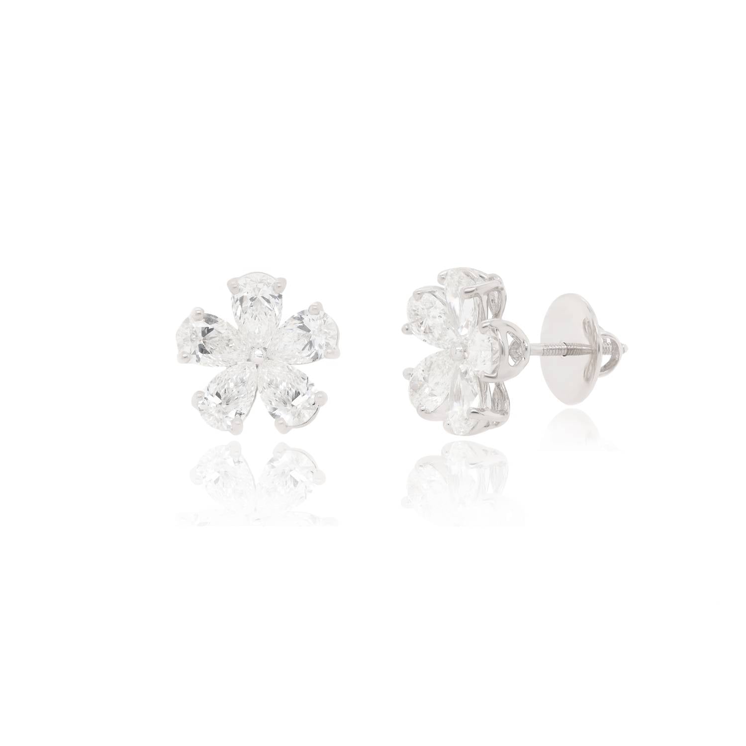 Diana M Jewels - Women's Radiant 5.50 Carat Diamond Stud Earrings