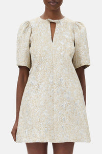 Ganni - Metallic A-line Mini Dress