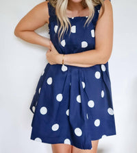 Mable - Viv Polka Dot Mini Dress with Ruffle Strap