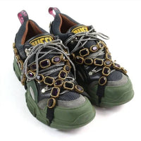Gucci Women's Flashtrek Sega Removable Crystal Sneakers in sega green - women's sneaker - detail view