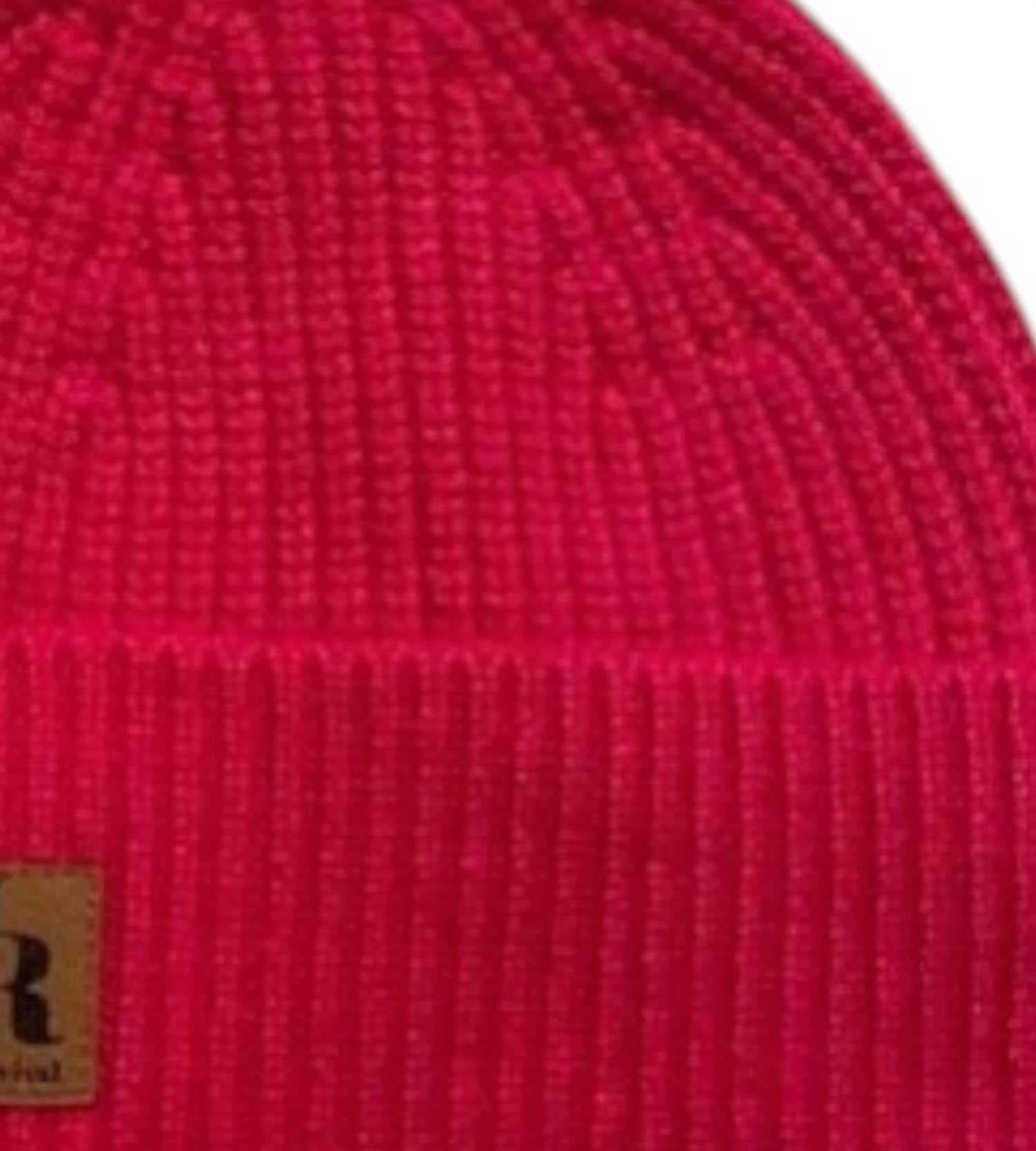 Alpine Revival Women's Cashmere Knit Beanie in pink - women's hat - detail view