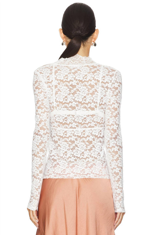 Free People - All Day Lace Long Sleeve Top