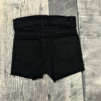 BRATTI MATI Girls Toddler Denim Sequin Shorts in black - kids' shorts - detail view