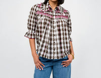 Ivy Jane - Smocked Checked Blouse