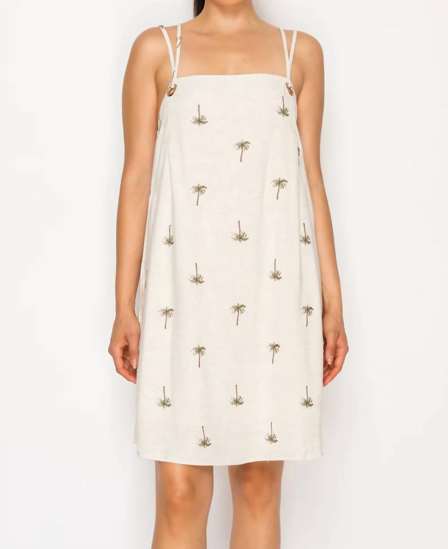 Meet Me In Santorini - Palms Mini Dress