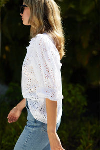 Emerson Fry - Eyelet Pearl Blouse