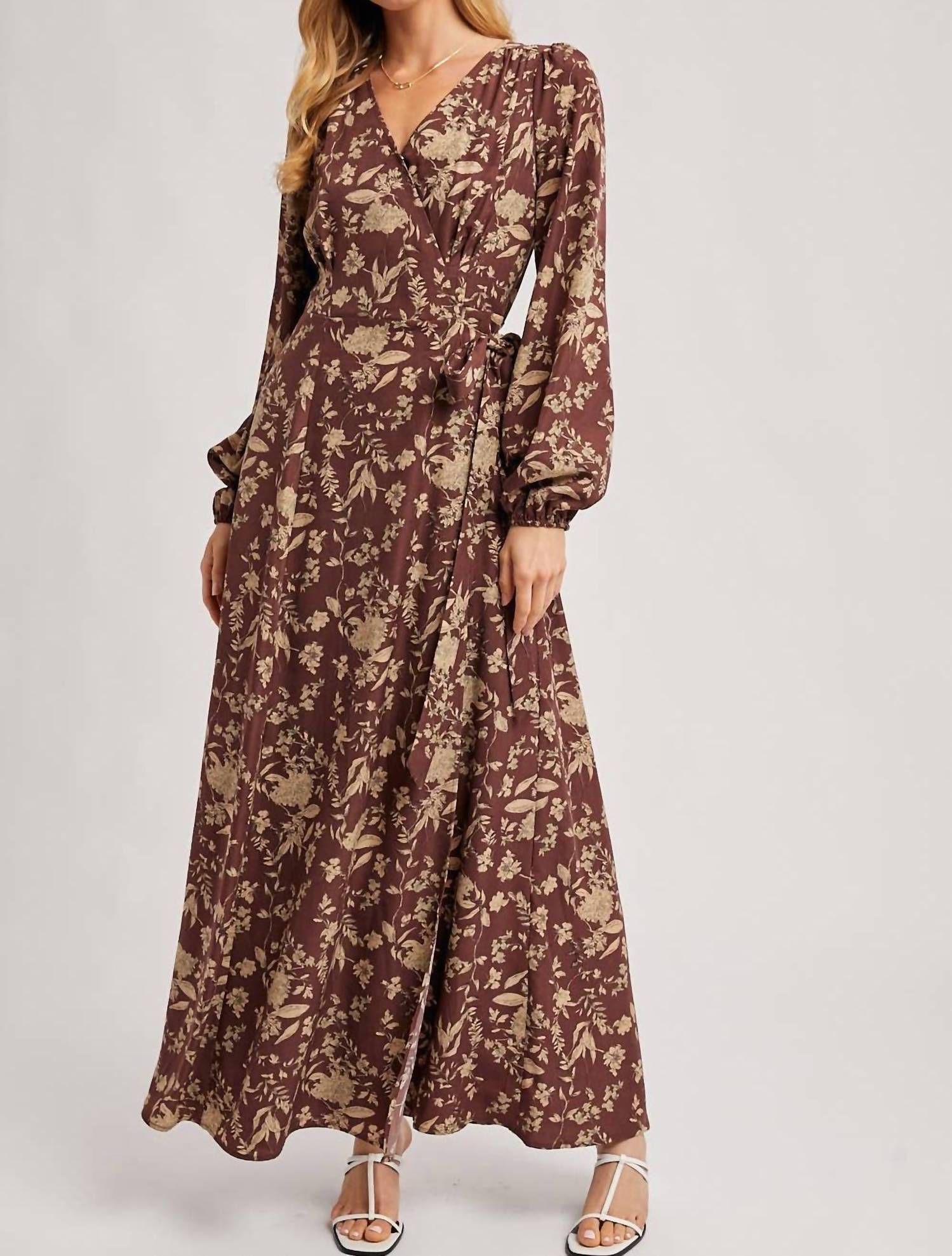 Bluivy - Hazelnut Wrap Maxi Dress